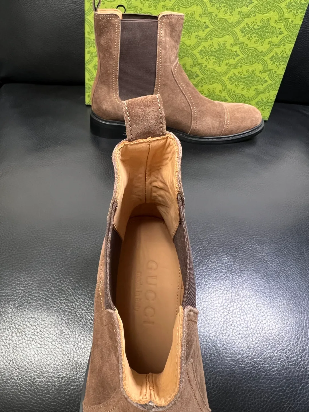 Men's shoes 💰900 Gucci High-quality top crafts Gucci Leather shoes and boots high-top series counter synchronization Original factory configuration, original cowhide imported from Italy, imported water-dyed cow lining, soles: original factory special supply original sole super comfortable, original factory and single goods High quality, welcome to compare and synchronization at the counter, code number 39-44 (customized 45)